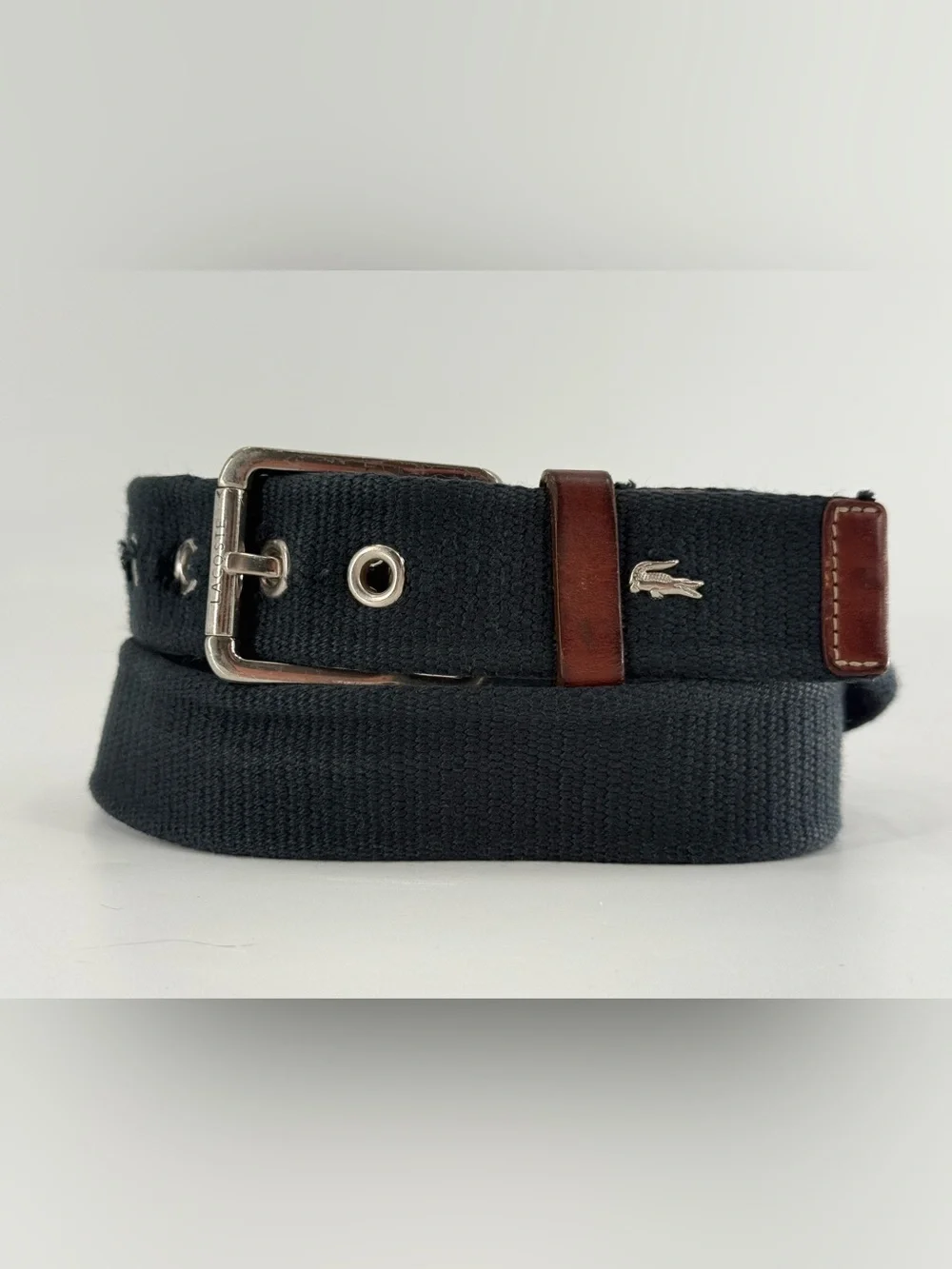 Lacoste‎ Vintage Canvas & Leather Belt 30